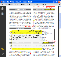 PDFに注釈を付けた例