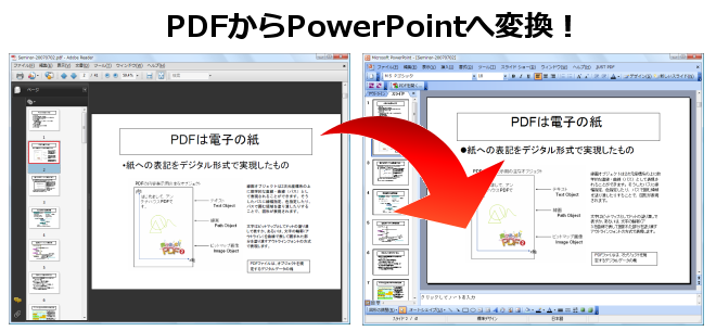 PDFからPowerPointへ変換！