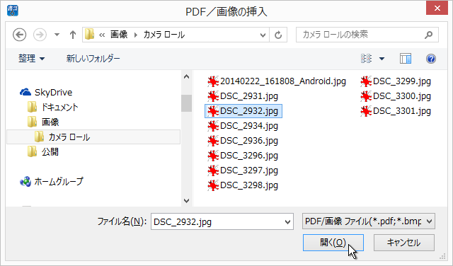 PDF/画像挿入ダイアログ