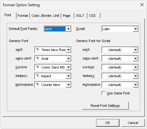 Font Setting