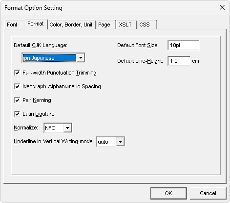 Format Setting