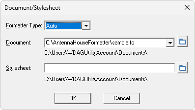 Document/Stylesheet Dialog