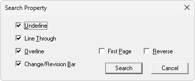 Search Property Dialog