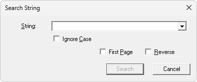 Search String Dialog