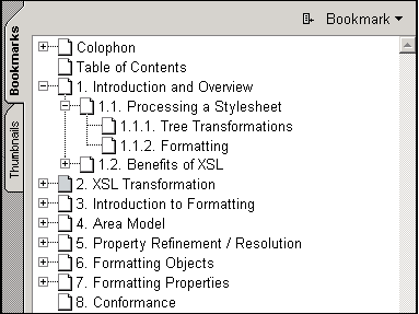 PDF bookmark