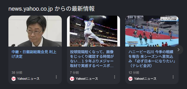 リッチリザルト導入効果：ニュースの場合.