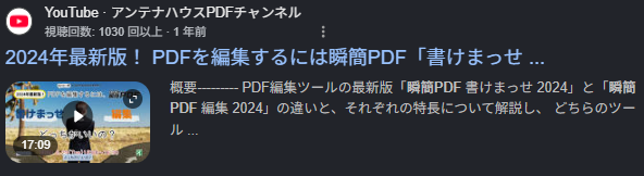 リッチリザルト導入効果：ビデオの場合