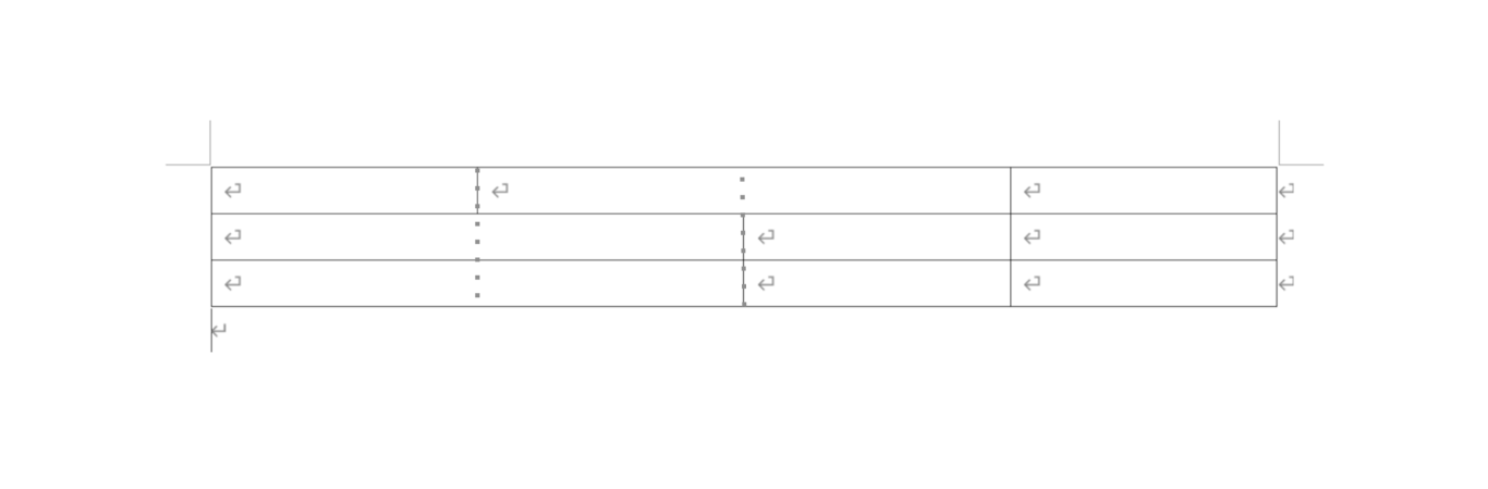 WordprocessingMLでのテーブル構造