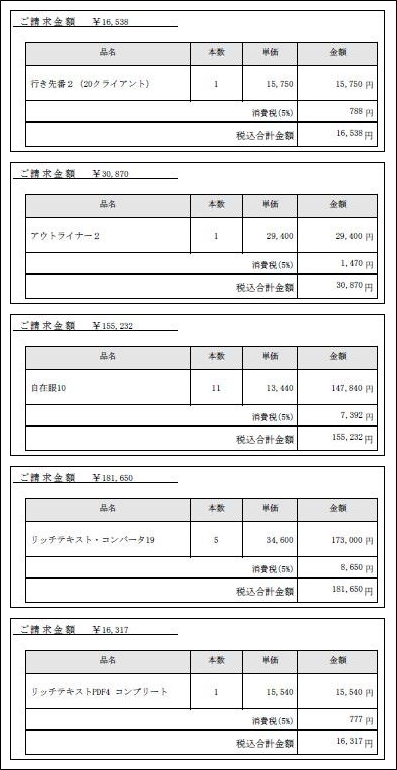 出力時繰り返しで作成したPDF