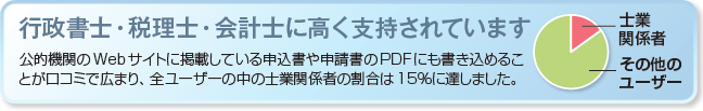 士業関係者に支持されています