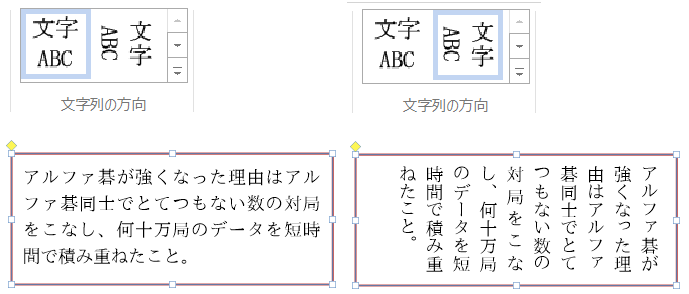 横書きと縦書き