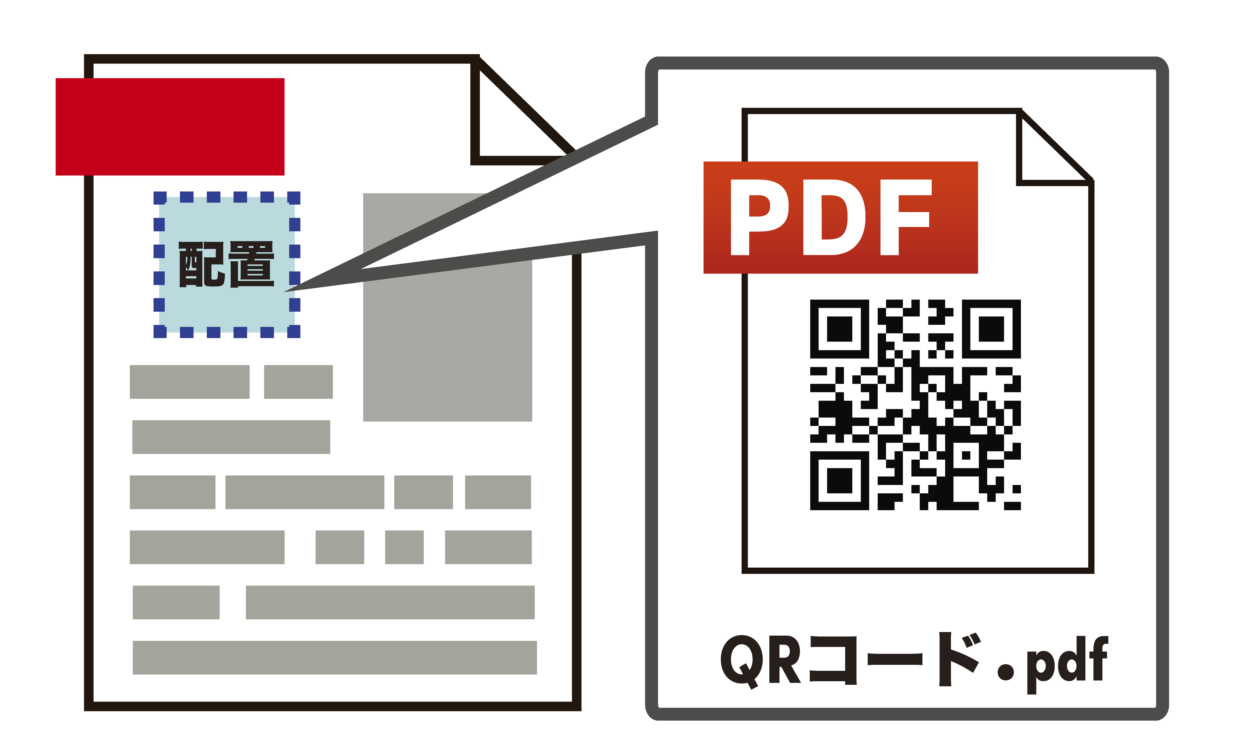 QRコード（PDF）を配置