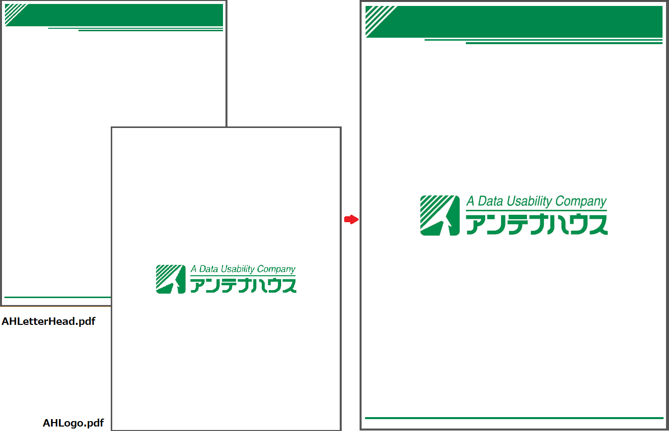 6-1-1レイヤーに使用するPDF文書ページを設定（例）