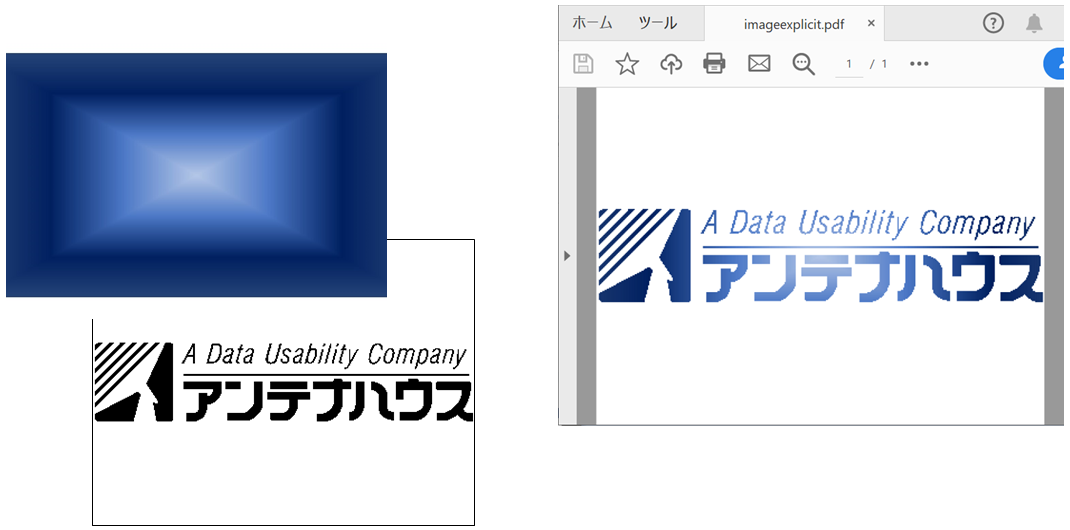 明示マスクを施した画像のPDF化