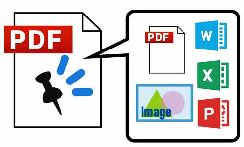 PDFにファイルを添付したり、添付ファイルについて削除・書き出しします。
