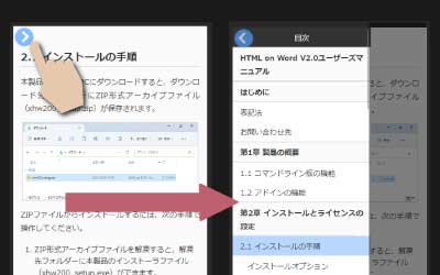 スマホ表示に便利な目次表示