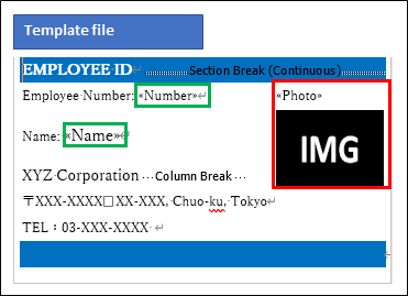 Files required for data merge template Image