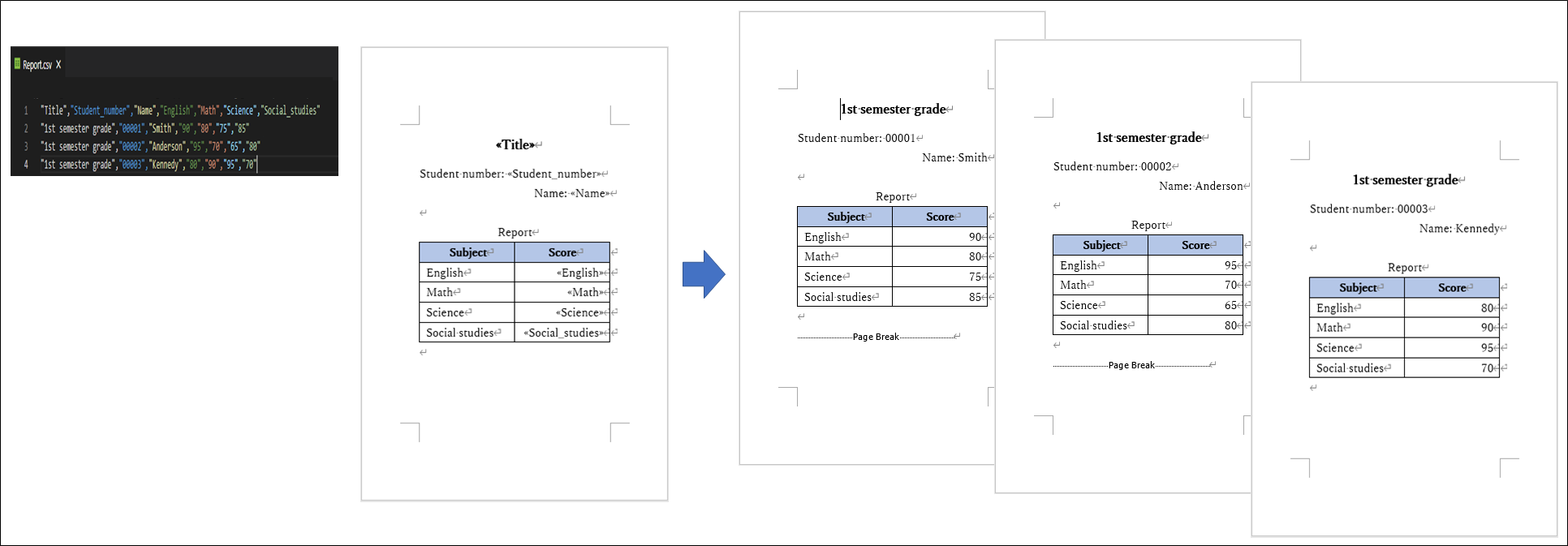 Simple data merge exec example Image