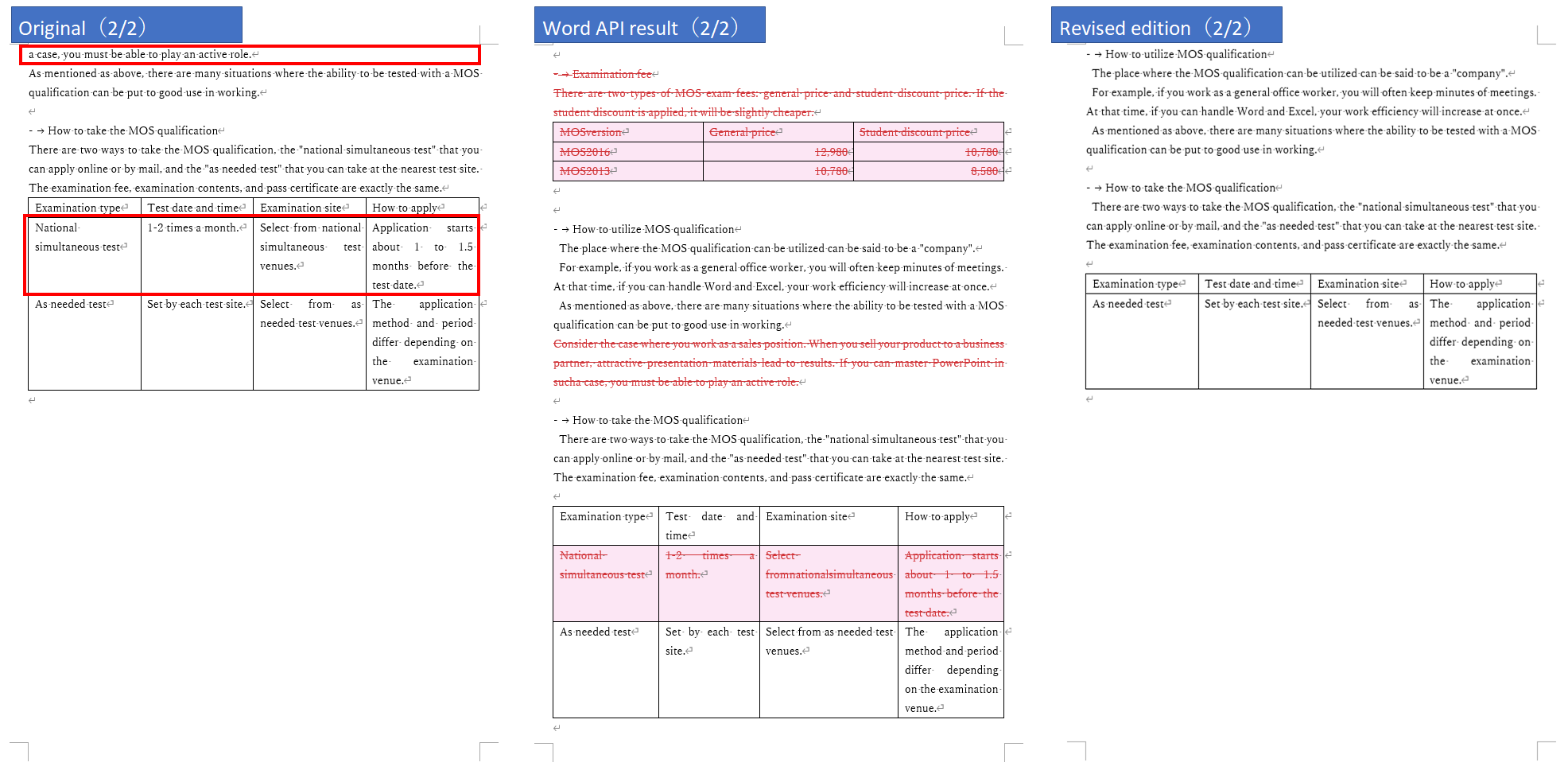 Compare documents by WordAPI Results2 Image